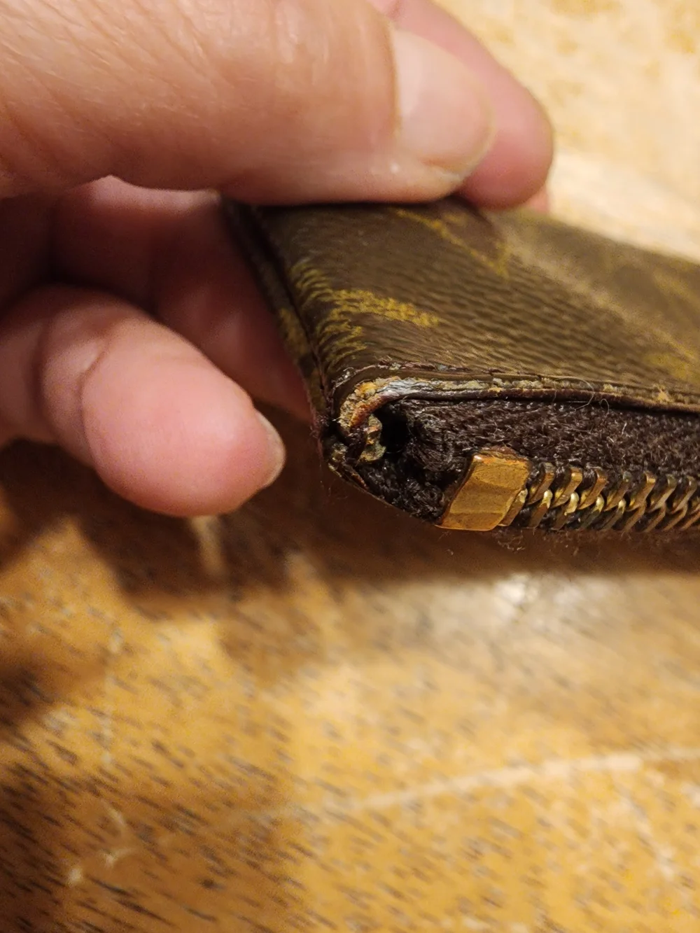 Louis Vuitton Monogram Key Pouch (Pochette Clés), classic brown monogram